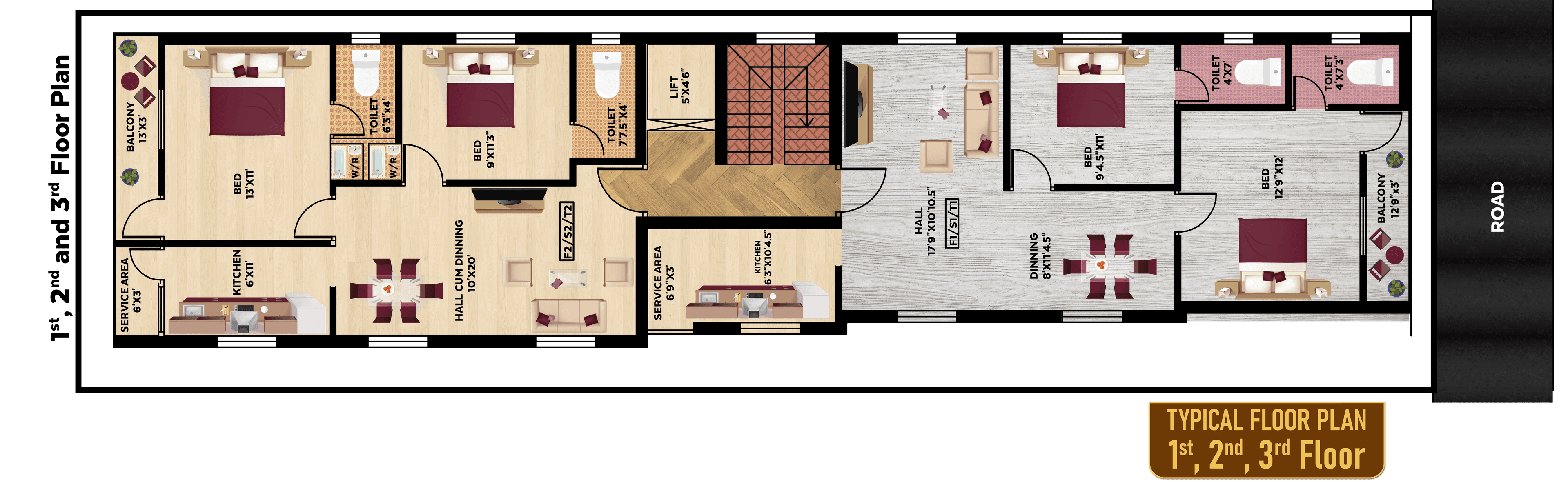 Floor Plan - Upper Floors